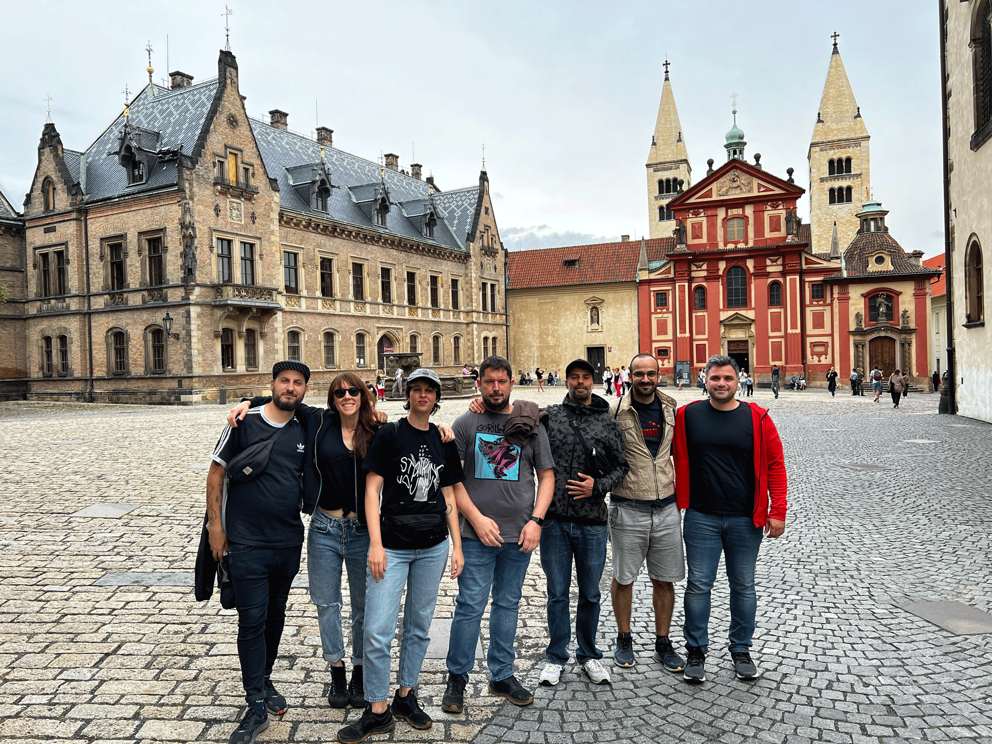 Stomio team in Prague celebrating the first anniversary 