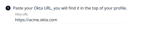 Paste the Okta URL into Stomio