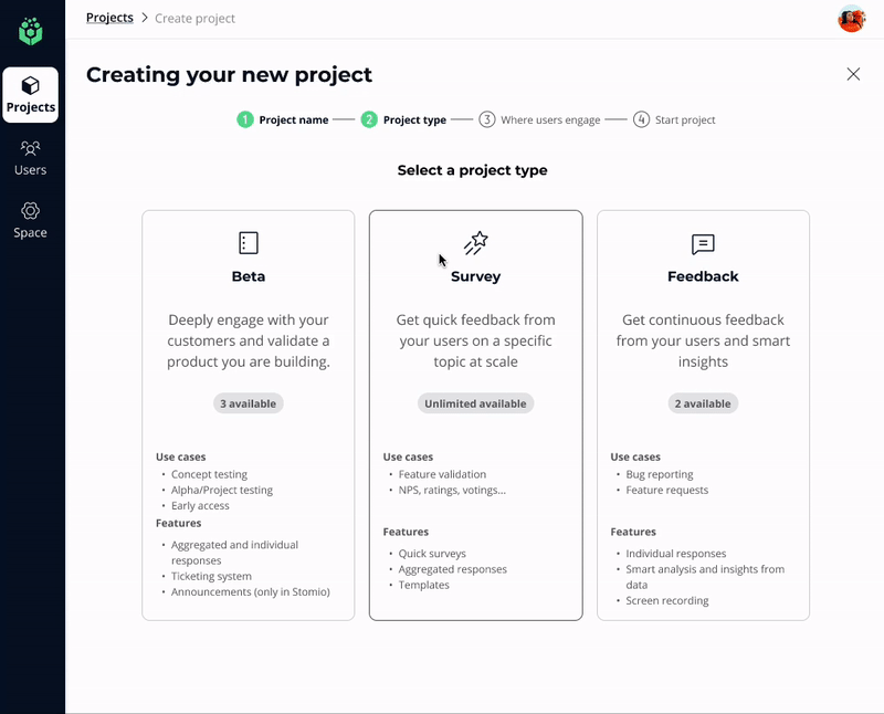 create-new-project-Stomio.gif